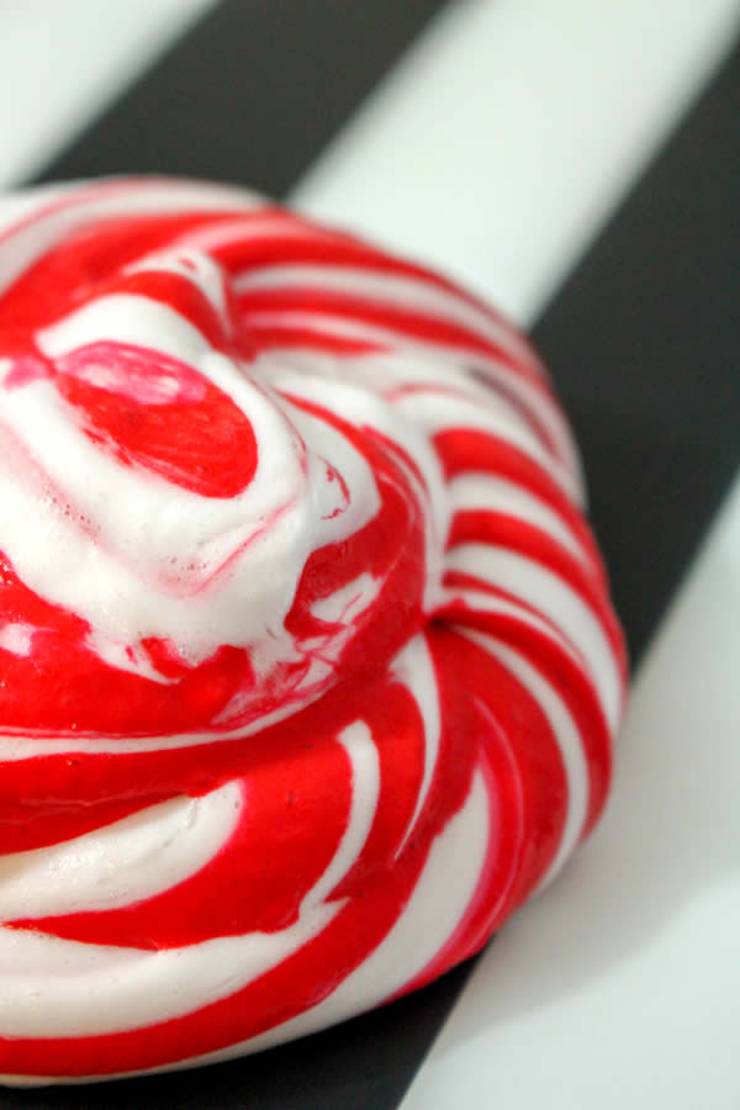 DIY Candy Cane Slime - How To Make Homemade Fluffy Peppermint Candy Cane Slime - Easy & Fun Recipe For Kids - Holiday Slime - Winter Activities - Party Favors