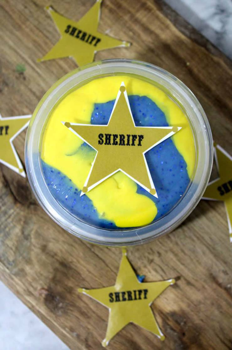 DIY Toy Story Slime - How To Make Homemade Woody Slime - Easy & Fun Recipe For Kids - Disney Inspired Slime - Party Favors - Crafts - Yellow and Blue Slime