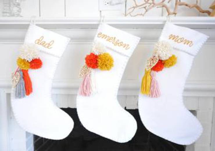 Diy Felt Stockings With Tassels And Poms