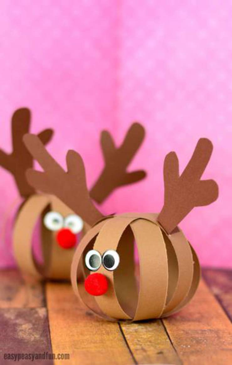 Paper Ball Reindeer Craft