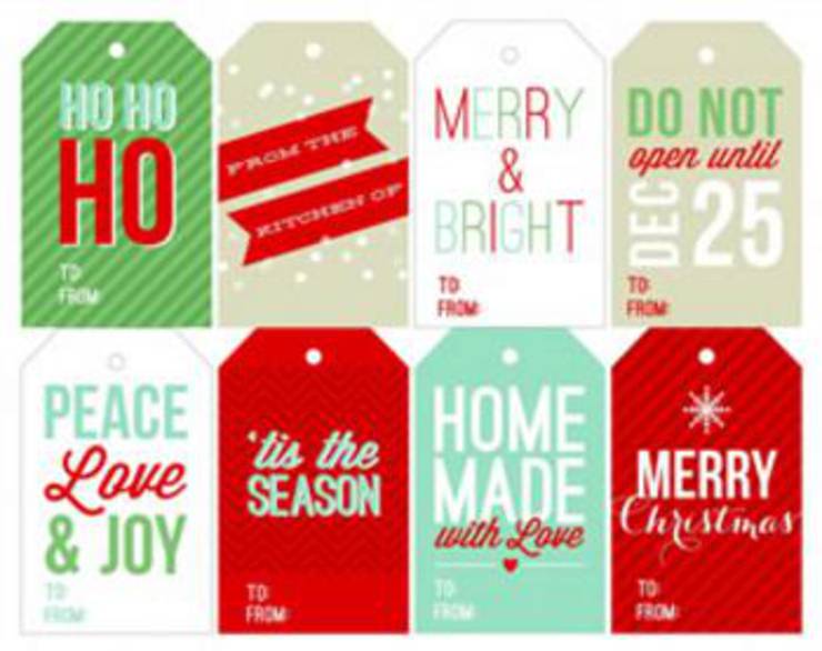 Simple And Cute Holiday Gift Tags