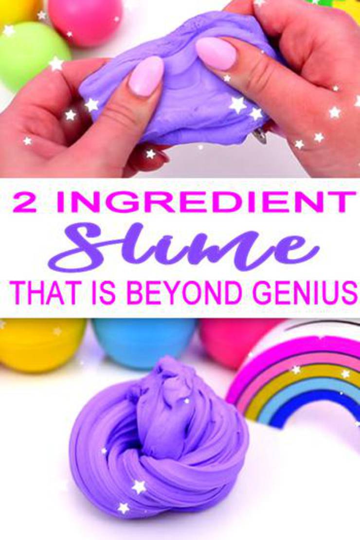 2 Ingredient No Borax And No Glue Slime