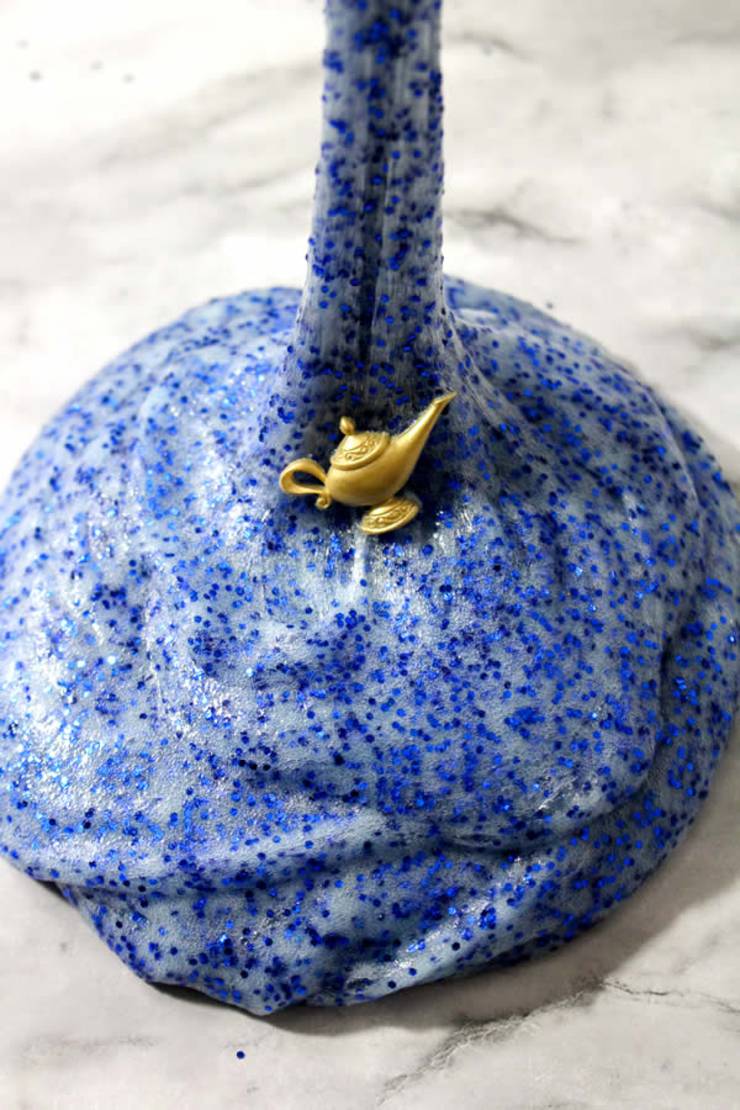DIY Aladdin Slime - How To Make Homemade Genie Aladdin Slime - Easy & Fun Recipe For Kids - Disney Inspired Slime - Party Favors - Crafts - Blue Slime