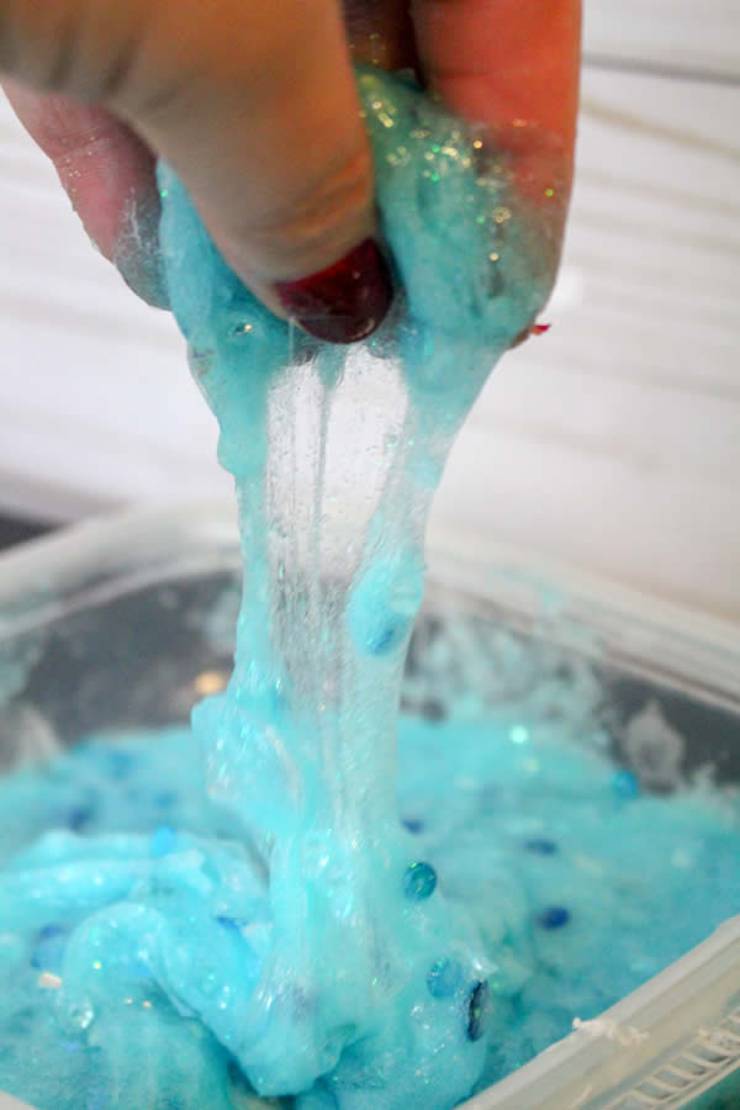 DIY Frozen Elsa Slime – How To Make Homemade Frozen Elsa Slime – Easy & Fun Recipe For Kids – Disney Inspired Slime – Party Favors – Crafts – Blue Slime