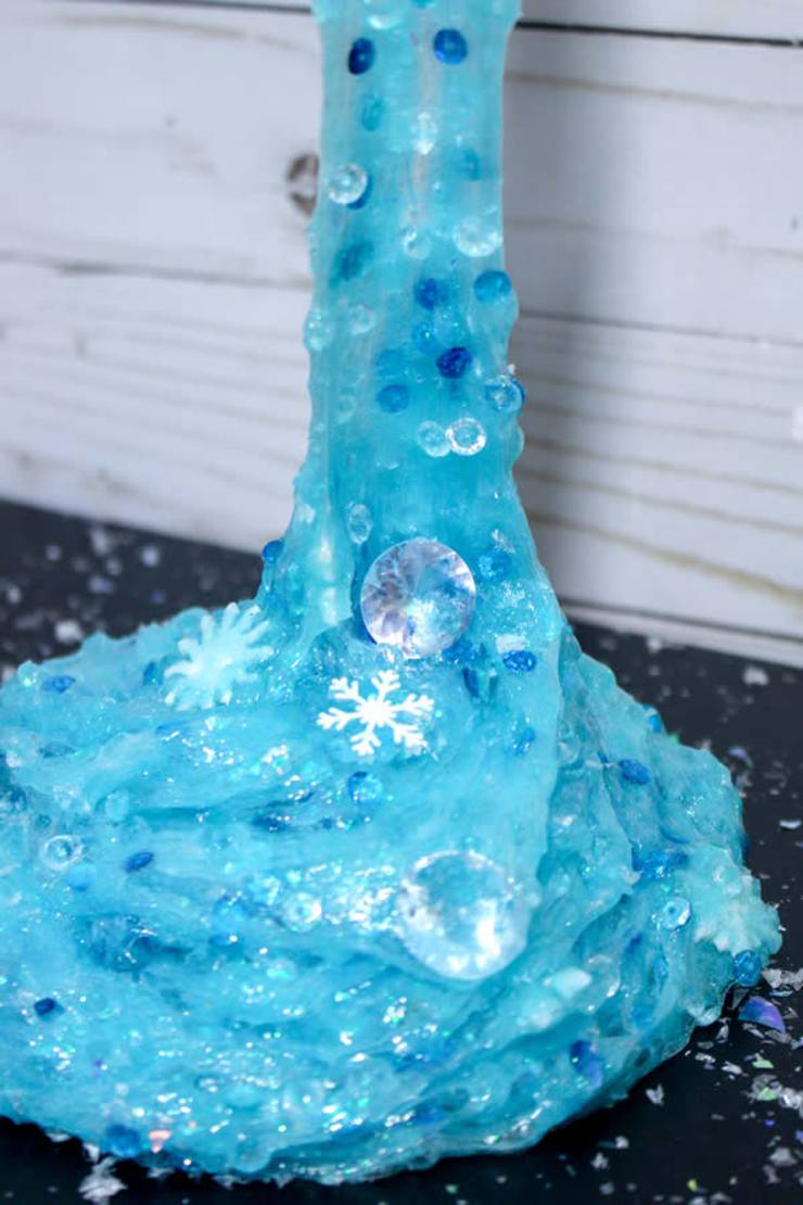 DIY Frozen Elsa Slime – How To Make Homemade Frozen Elsa Slime – Easy & Fun Recipe For Kids – Disney Inspired Slime – Party Favors – Crafts – Blue Slime