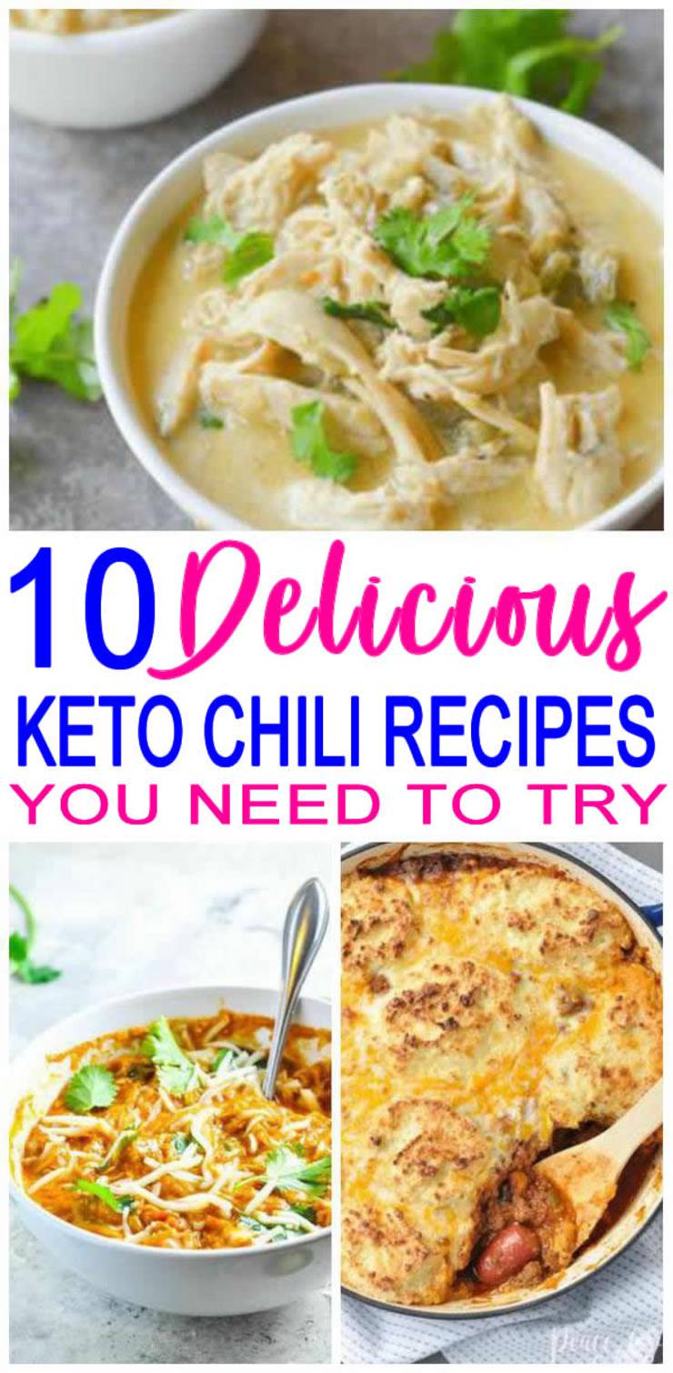 Keto Chili Recipes- Easy Low Carb Ideas - BEST Keto Chili For Dinner - Meal - Parties - Potluck - Simple - Fast & Quick Ketogenic Diet Recipes
