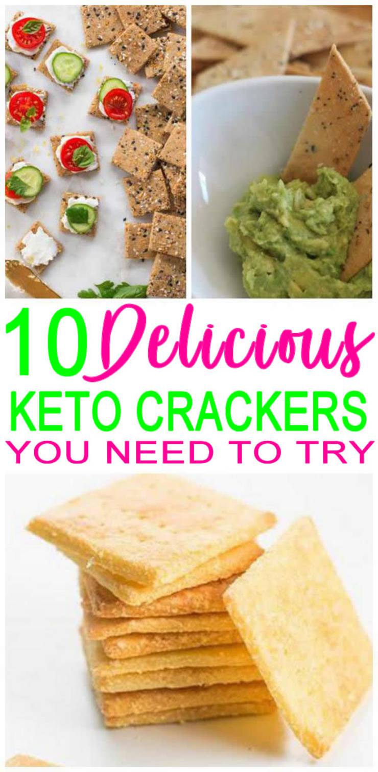 Keto Crackers! Easy Low Carb Ideas – BEST Keto Crackers - Crispy - Crunchy On the Go Snack - Appetizers – Dips - Parties – Simple & Quick Ketogenic Diet Recipes