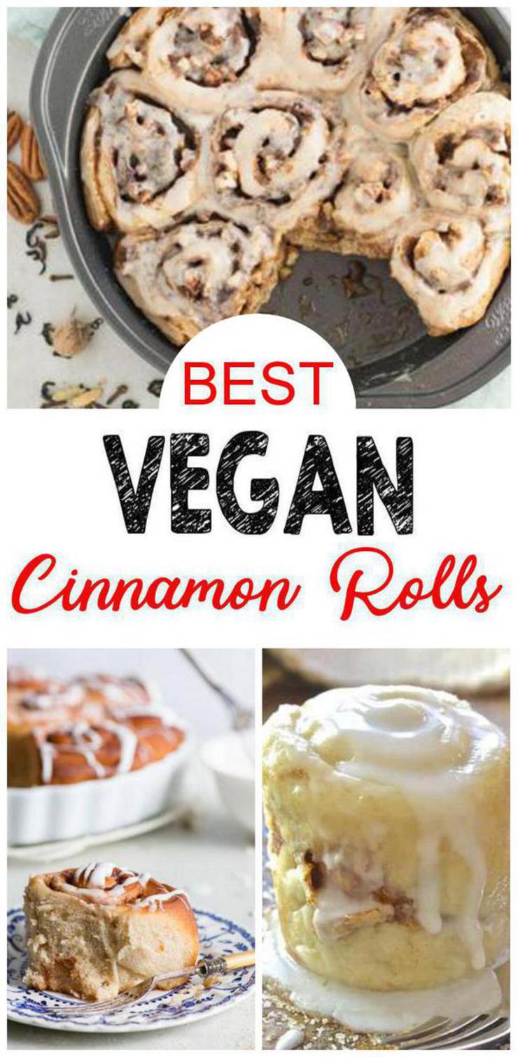 11 Vegan Cinnamon Rolls– BEST Vegan Cinnamon Roll Recipes – Easy - Healthy - Gluten Free - Vegan Ideas – Ooey Gooey Vegan Friendly