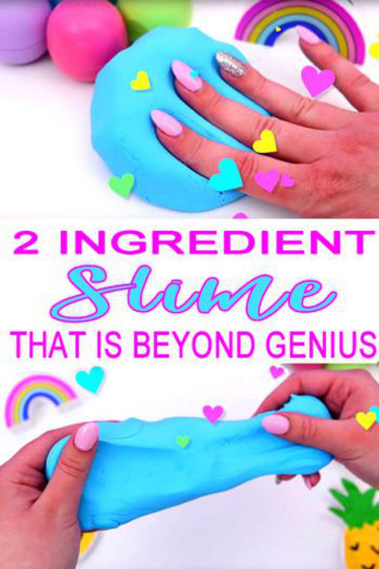 2 Ingredient Slime How To Make DIY 2 Ingredient Slime Easy Homemade 