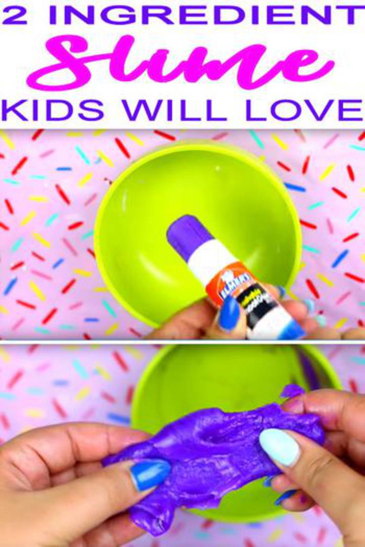 2 Ingredient Slime How To Make DIY 2 Ingredient Slime Easy Homemade 