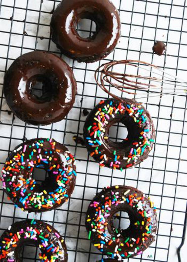 Vegan Double Chocolate Baked Donuts