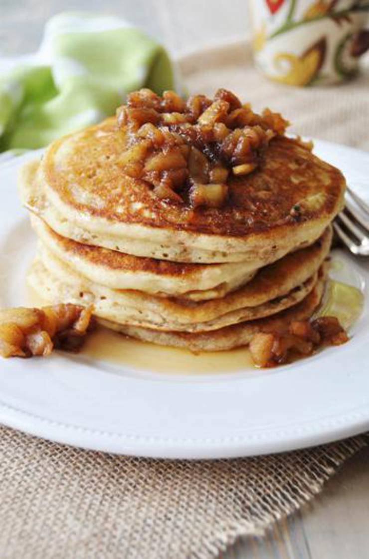 Vegan Pancakes With Apple Spice Compote