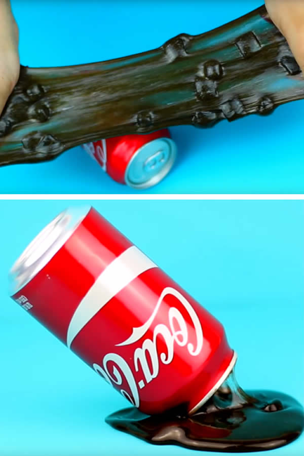 DIY No Borax Slime_How To Make Homemade Coca Cola Slime_Fun Soda Slime Recipe_Craft Projects