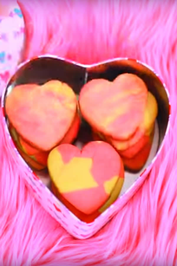 EASY Heart Sugar Cookies - Simple Marble Heart Sugar Cookie Recipe - Fun Cookie Ideas - Valentines Treats - Birthday Parties - Wedding - Kids Desserts - Sweet Treats