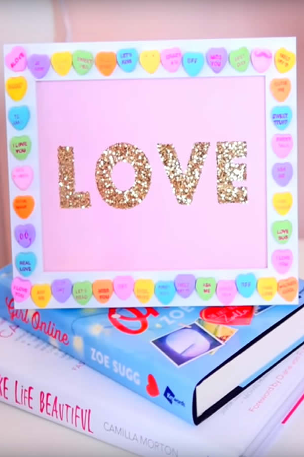 EASY Valentines Crafts For Kids - DIY Candy Heart Craft - How To Make Handmade Gifts or Crafts - Art Project