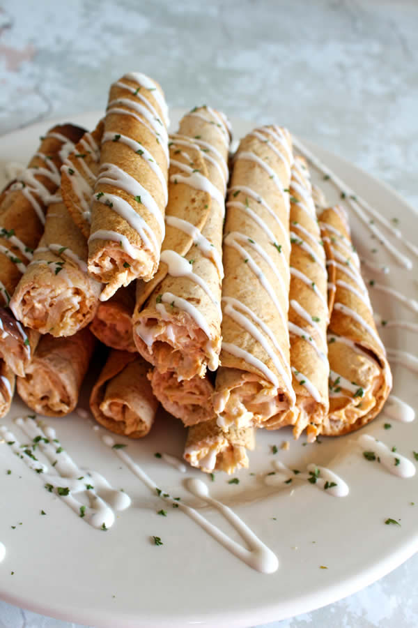 Weight Watcher Buffalo Chicken Taquitos - EASY Weight Watcher Chicken Recipe - BEST Dinner - Snack - Appetizer or Party Food Idea