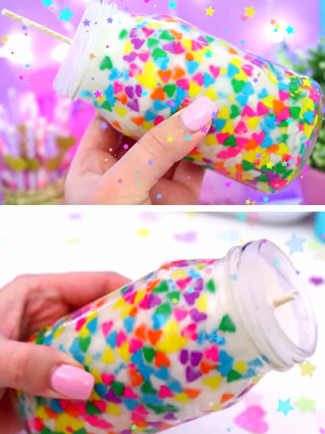 HOW TO MAKE DIY CONFETTI CANDLES STORY