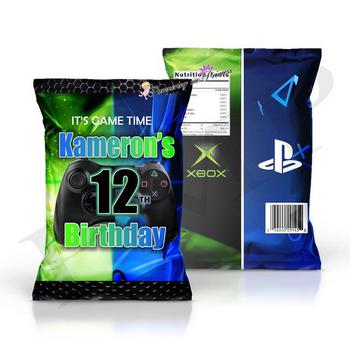 Gaming Party Chip Bags