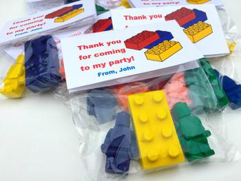 Lego Crayon Party Bags