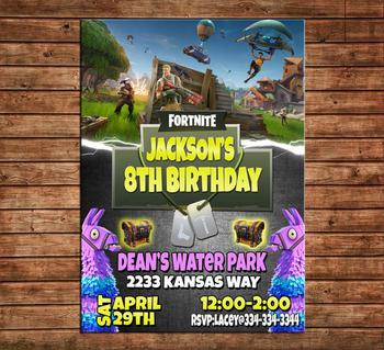 Personalized Battle Royale Birthday Party Invitation