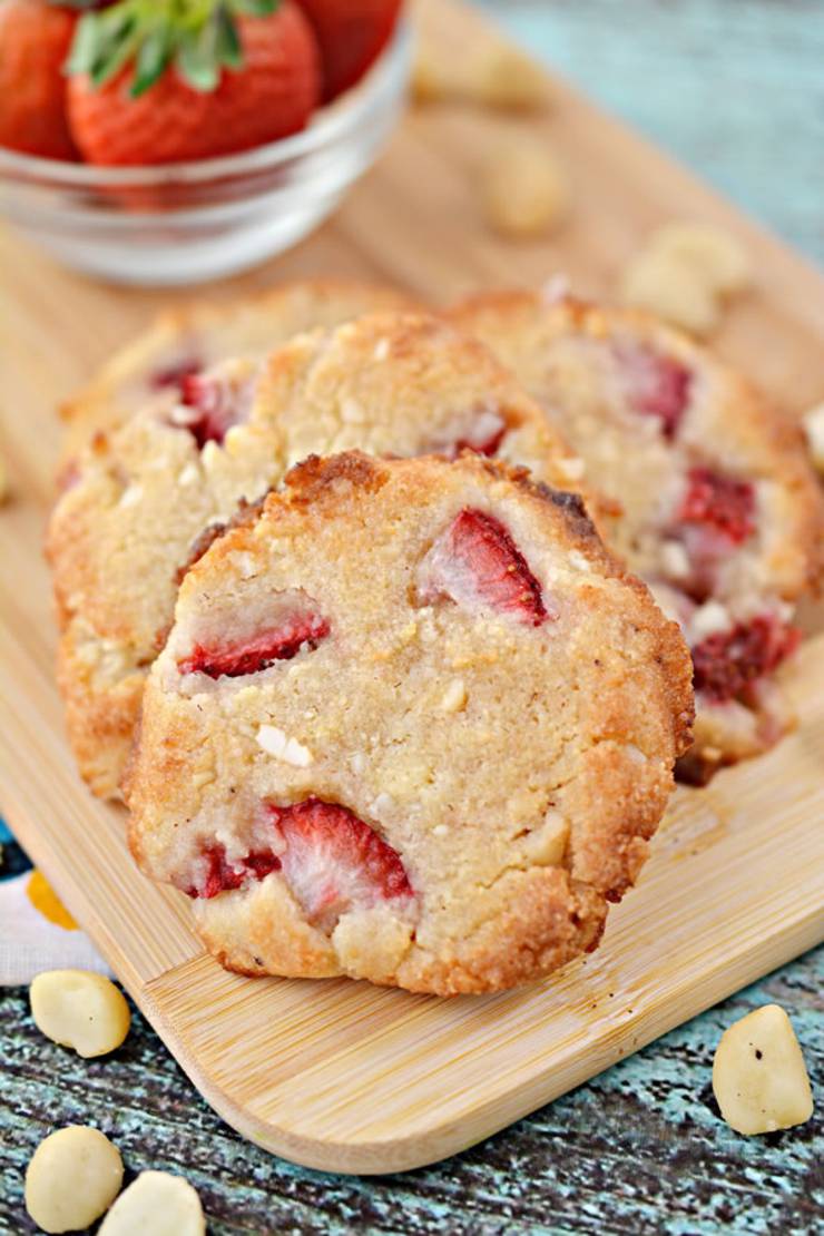 BEST Keto Cookies! Low Carb Strawberry Macadamia Nut Cookie Idea – Quick & Easy Ketogenic Diet Recipe – Completely Keto Friendly