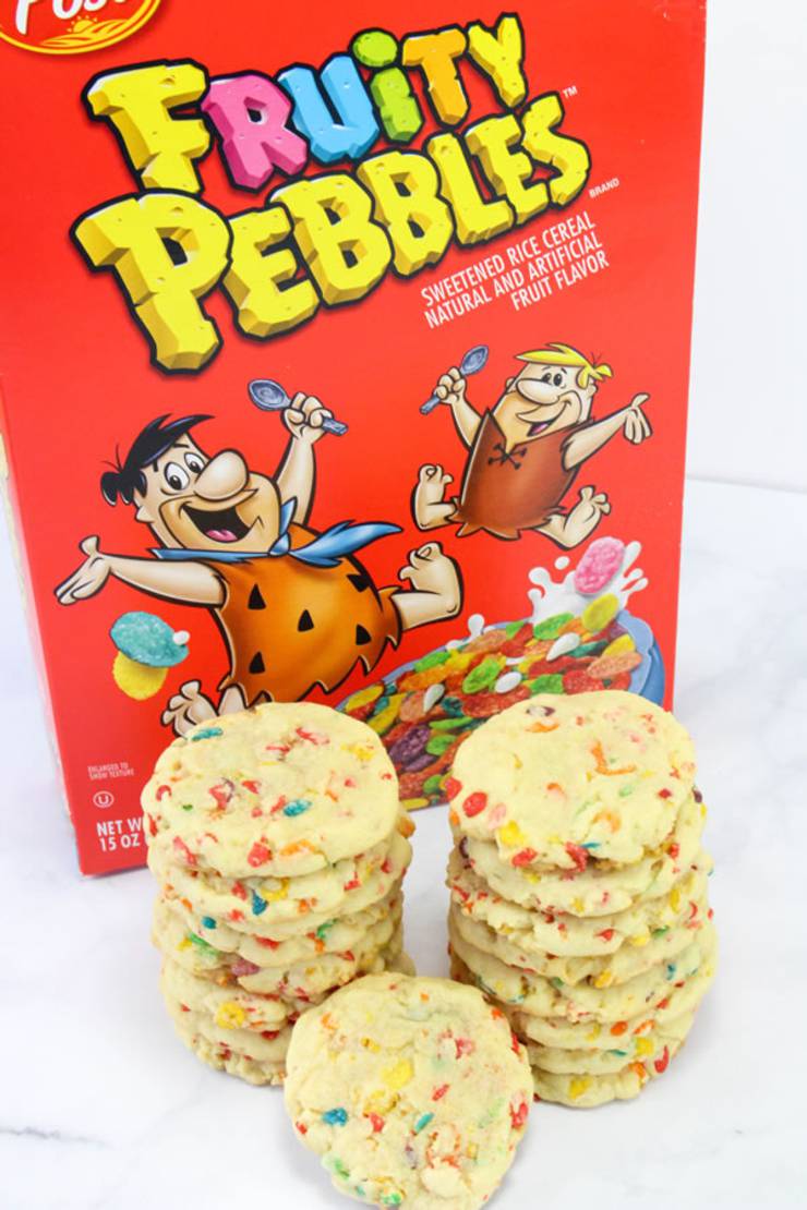 Cereal Cookies! EASY Fruity Pebbles Cookie Recipe - Simple Desserts - Breakfast - Kids Parties