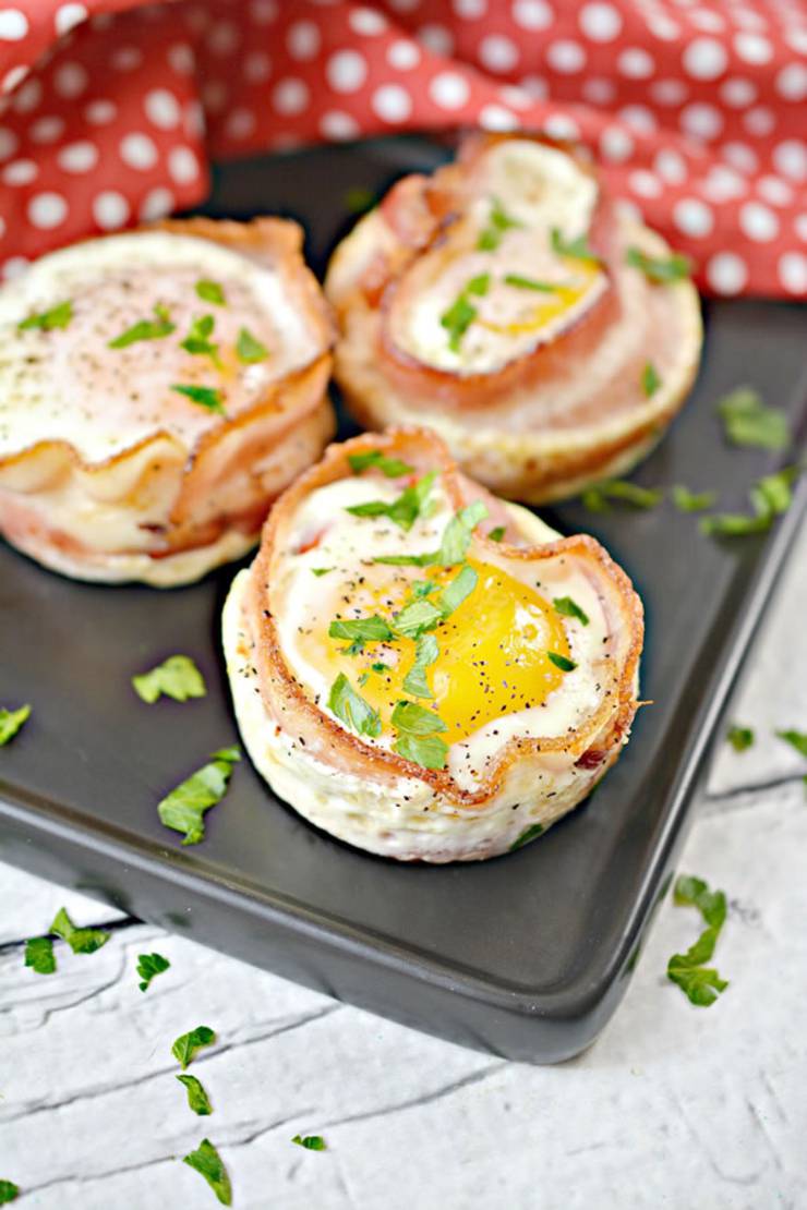Keto Bacon and Egg Cups - Low Carb Egg Wrap Muffins With Sausage - Keto Breakfast Bites Recipe {Easy}