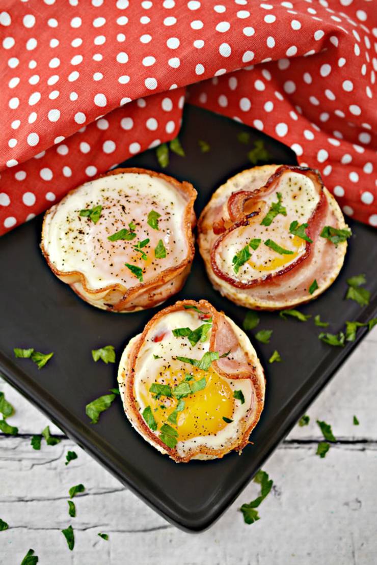 Keto Bacon and Egg Cups - Low Carb Egg Wrap Muffins With Sausage - Keto Breakfast Bites Recipe {Easy}