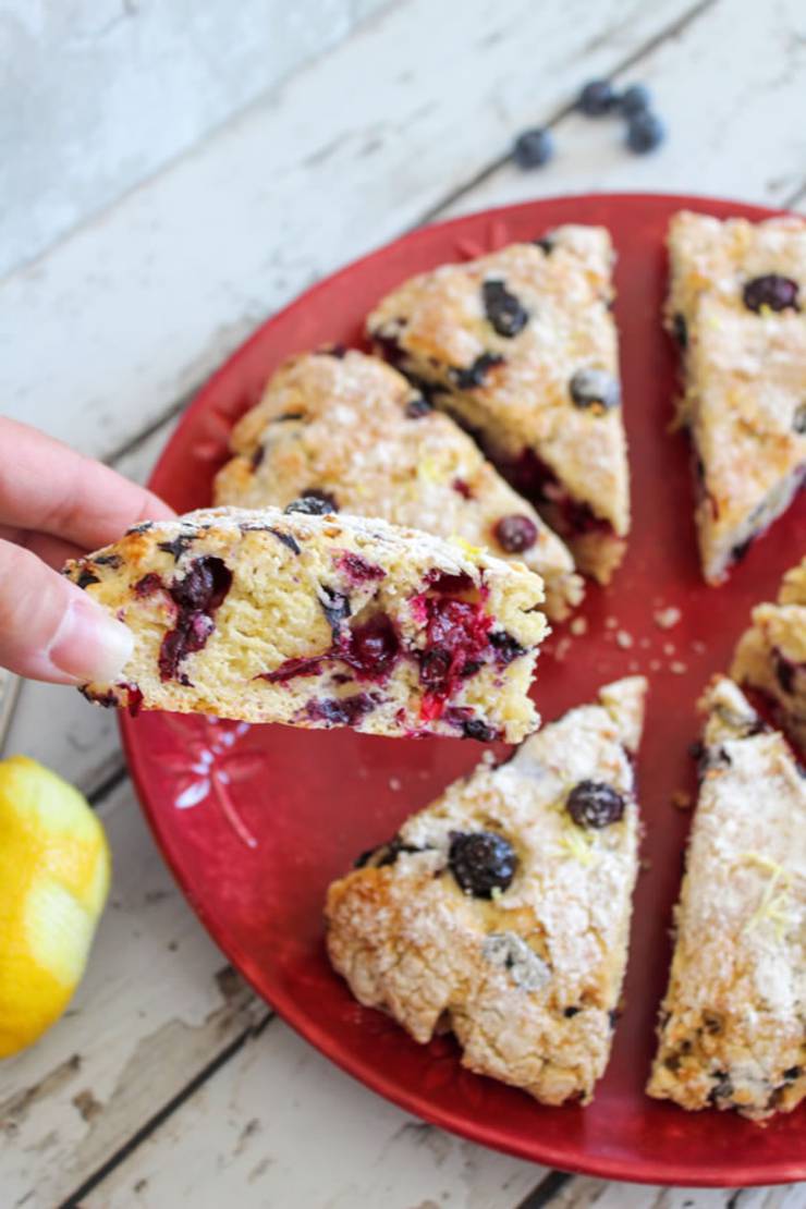 Weight Watchers Lemon Blueberry Scones – BEST WW Recipe – Breakfast – Treat – Snack with Smart Points