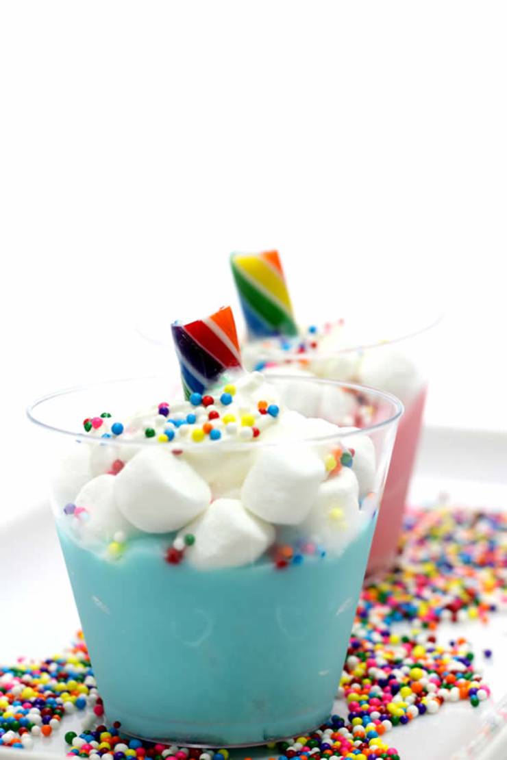 Unicorn Pudding Cups! BEST Unicorn Party Idea - Dessert Cups - Unicorn Party Favors