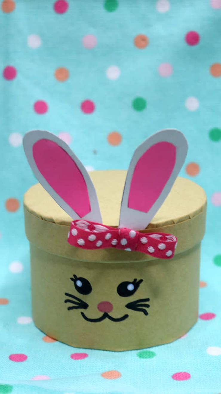Dollar Store Easter Decor - Easy DIY Crafts - How To Make Easter Bunny Box - Simple Spring Decor Ideas For The Home - Dollar Tree Hacks