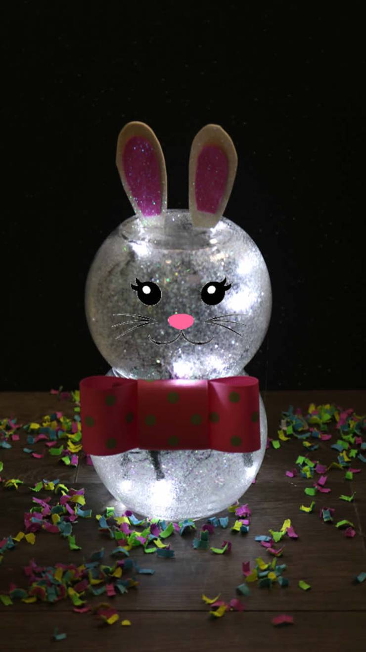 Dollar Store Easter Decor - Easy DIY Crafts - How To Make Light Up Easter Bunny - Simple Spring Decor Ideas For The Home - Dollar Tree Hacks