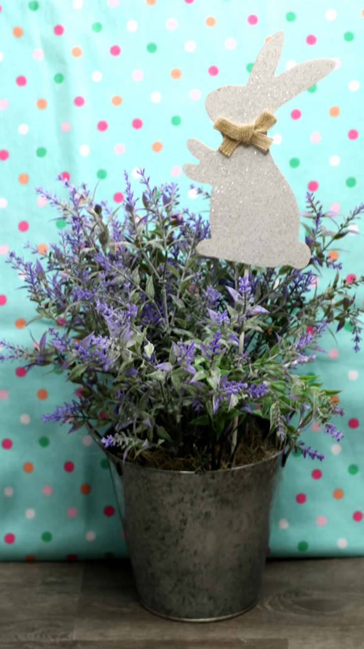 Dollar Store Easter Decorations - Easy DIY Crafts - How To Make Bunny Flower Pot Centerpiece - Simple Decor Ideas For The Home - Dollar Tree Hacks