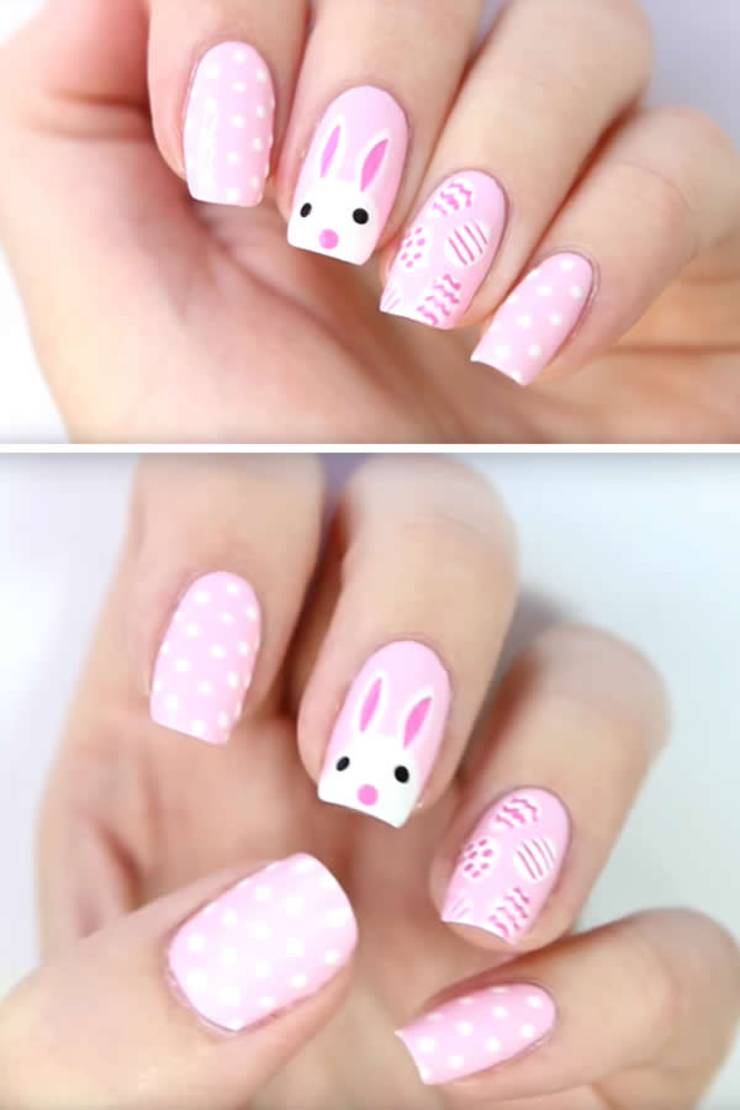 30+ easter bunny nails cute Designs for Your Easter Celebration