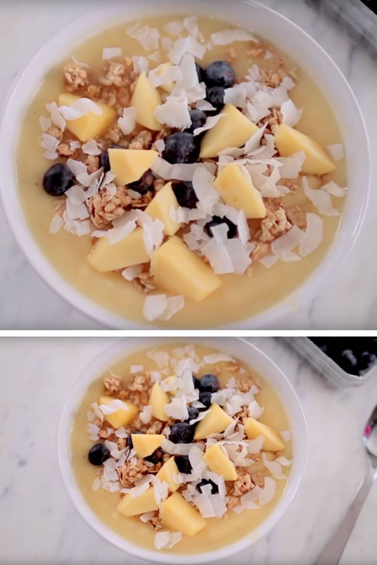 Healthy Vegan Smoothie Bowl Breakfast Food Recipes