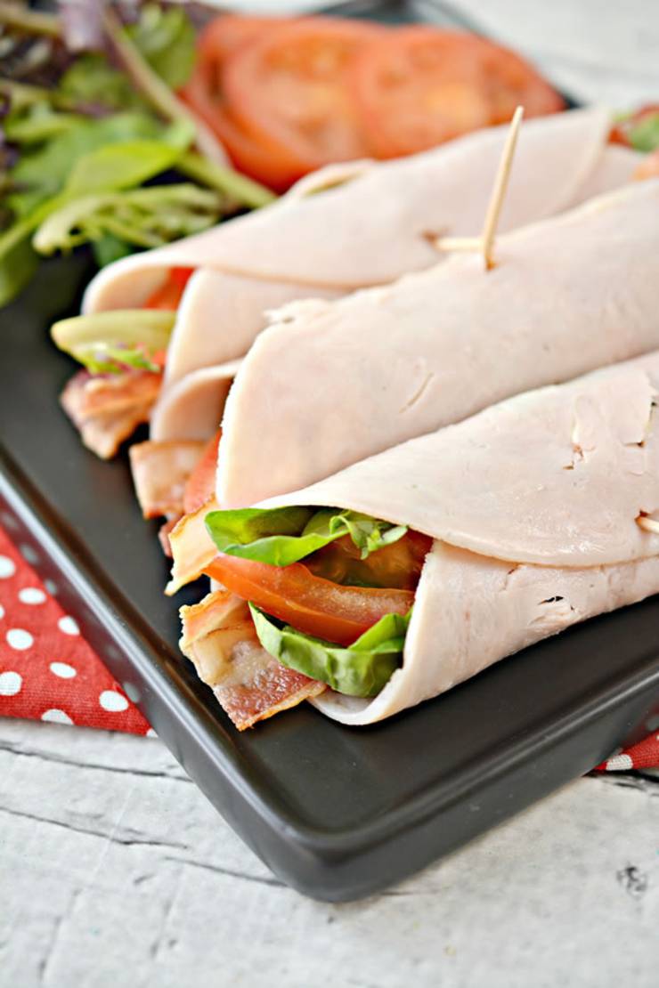 Weight Watchers Lunches - BEST WW Recipe - BLT Avocado Turkey Wraps With Smart Points