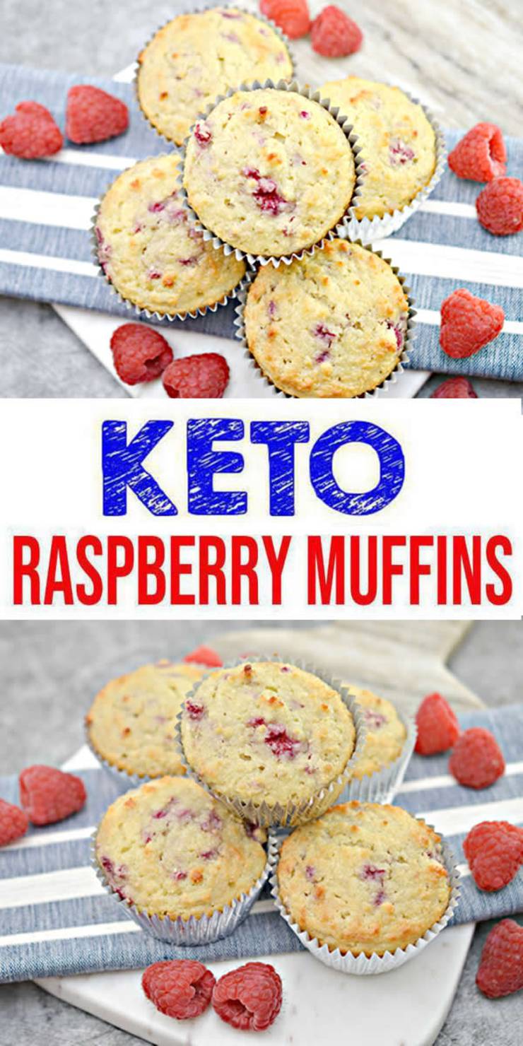keto low carb raspberry muffins
