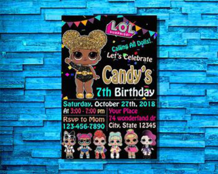 Lol Surprise Doll Party Invitations
