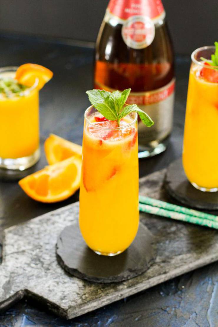 Alcoholic Drinks - BEST Mimosa Recipe - Easy and Simple Strawberry Orange Champagne Mimosa Cocktail Idea
