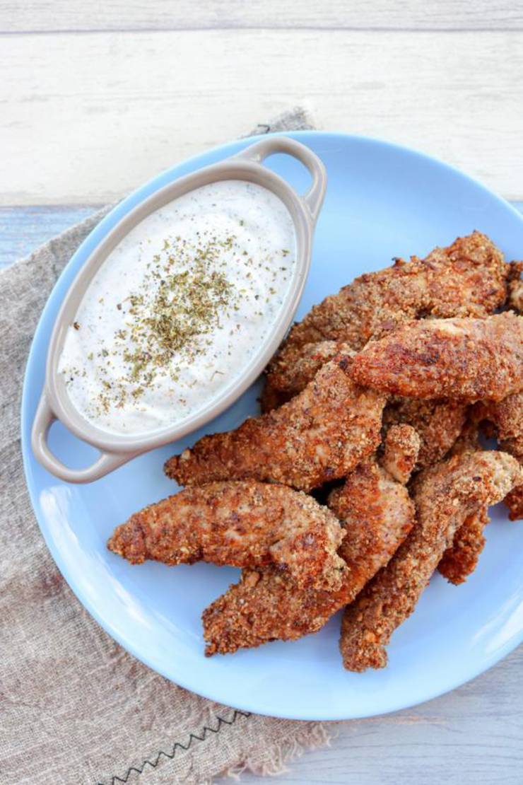 Keto Chicken Tenders – EASY Low Carb Chicken Strips Recipe – BEST Dinner - Lunch - Appetizer Idea