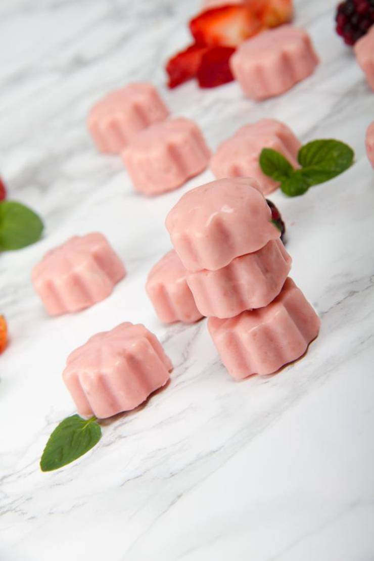 Keto Strawberry Fat Bombs – BEST Strawberry Cheesecake Fat Bombs – Easy NO Sugar Low Carb Recipe – Savory NO Bake Ketogenic Diet Snacks