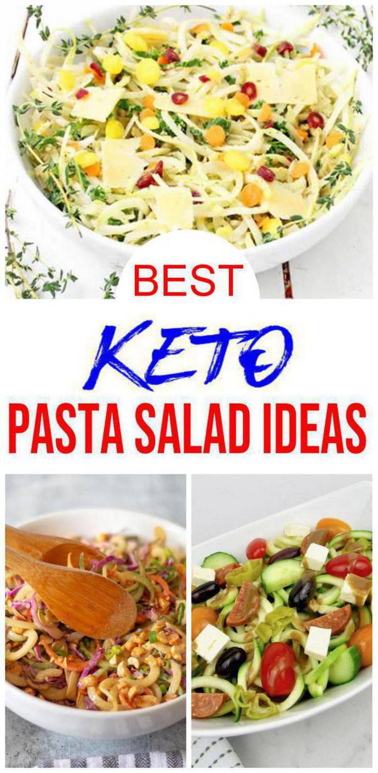 9 Keto Pasta Salad Recipes – BEST Low Carb Keto Pasta Salad Food Ideas – Easy Ketogenic Diet Ideas