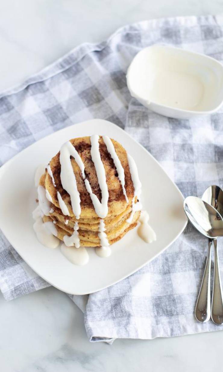 BEST Keto Cinnamon Roll Pancakes! Low Carb Keto Cinnamon Roll Pancake Idea – Quick & Easy Ketogenic Diet Recipe – Completely Keto Friendly
