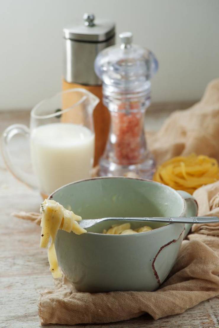 Microwave Mug Recipe - Easy Microwave Fettuccine Alfredo Mug Meals For One - Simple Cooking