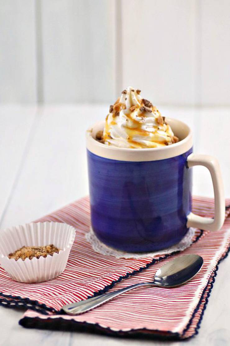 Microwave Mug Cake Recipe - Easy Microwave Chocolate Heath Bar Mug Cake For One - Simple Baking