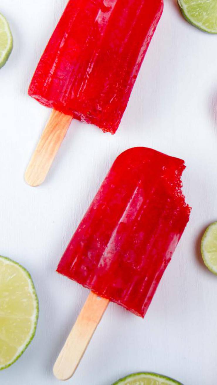 4 Ingredient Keto Strawberry Popsicles – BEST Keto Strawberries Frozen Treat – {Easy – NO Bake} NO Sugar Low Carb Recipe