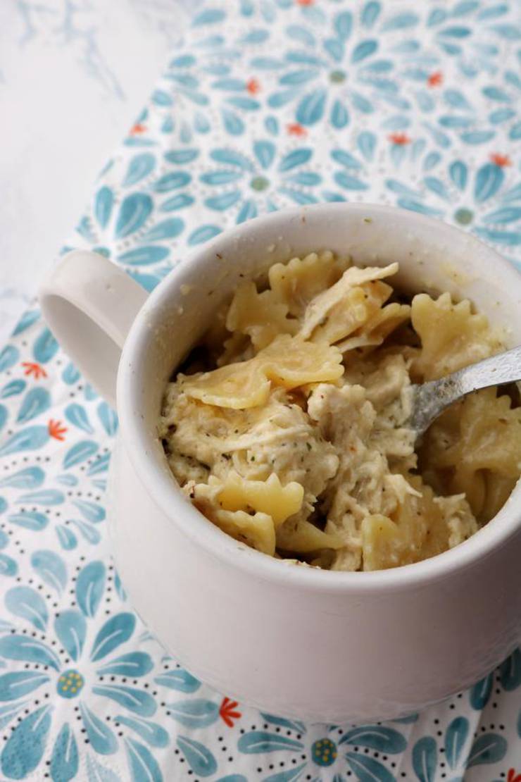 Weight Watchers Microwave Pasta! Best Weight Watchers Bowtie Pasta Chicken Carbonara - Microwave Recipes In A Mug For One – Easy - Simple - Tasty Food