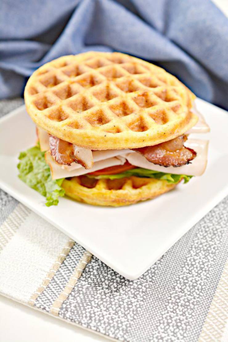 BEST Keto Chaffles! Low Carb Chaffle Idea – Homemade - Quick & Easy Ketogenic Diet Recipe – Completely Keto Friendly - Sandwich BLT Chaffle