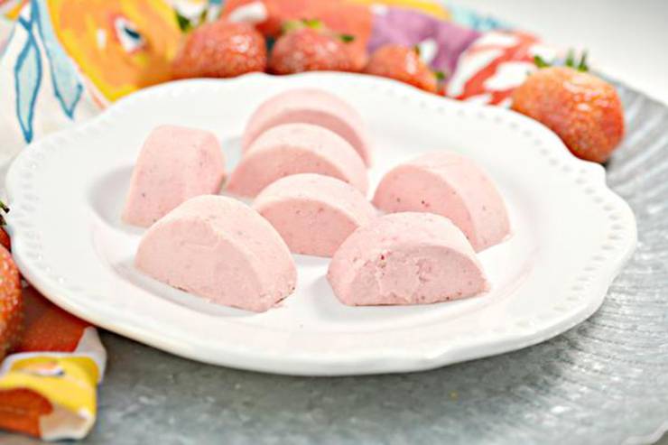 5 Ingredient Keto Strawberry Fat Bombs – BEST Strawberry Cream Cheese Fat Bombs – NO Bake – Easy NO Sugar Low Carb Recipe