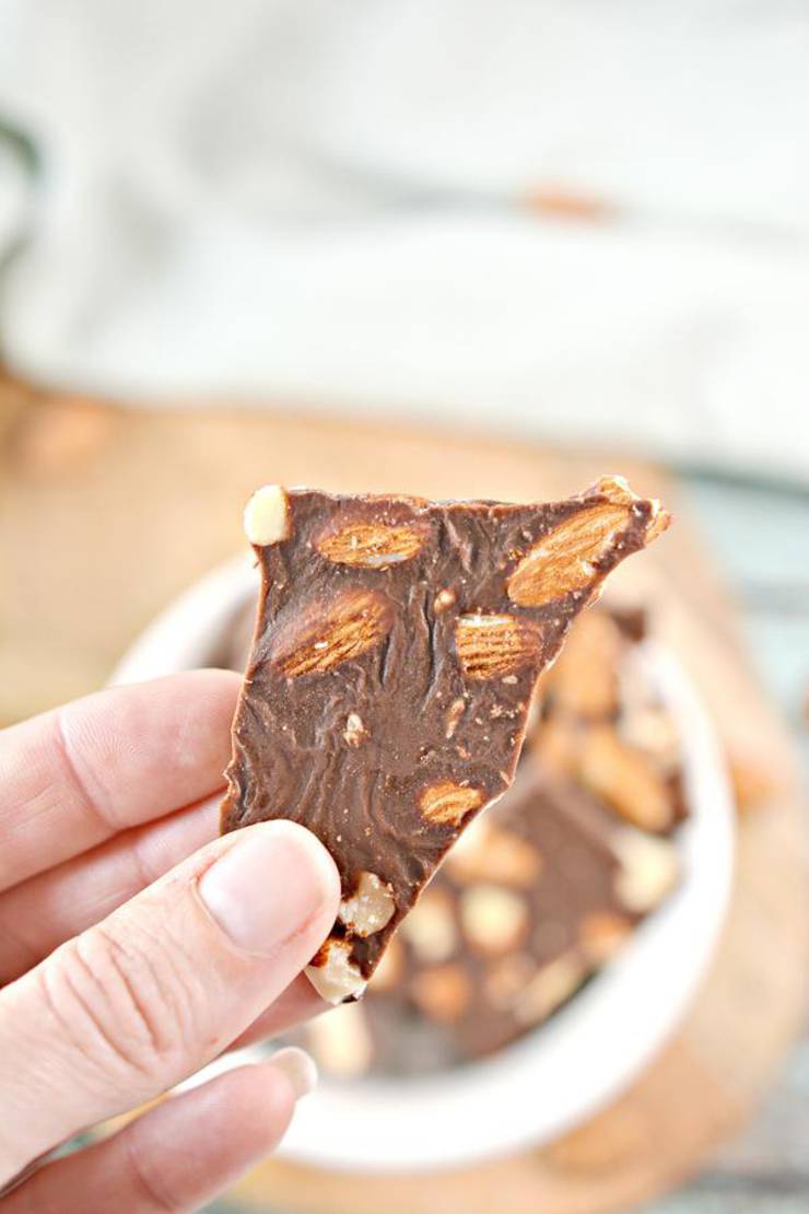Keto Candy! BEST Low Carb Keto Chocolate Almond Bark Idea – Quick & Easy Ketogenic Diet Recipe – Completely Keto Friendly – Gluten Free – Sugar Free